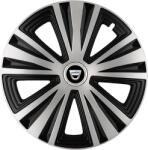AutoHelix MSA Set 4 capace roti Glory Gri-Negru R15, Compatibil Cu Dacia (2168)