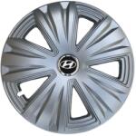 AutoHelix MSA Set 4 capace roti 15 inchi (R15) Glory Gri, Compatibile cu Hyundai (4034)