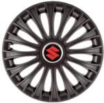 AutoHelix MSA Set 4 Capace Roti 15 inchi (R15) Dino Negru, Compatibile cu Suzuki (3986-3986)