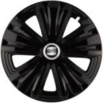 AutoHelix MSA Set 4 capace roti Glory negru R15 Compatibil Cu Seat (10259)