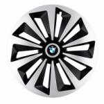 AutoHelix MSA Set 4 capace roti Fox Gri-Negru R16 Compatibil Cu BMW (6149)