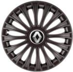 AutoHelix MSA Set 4 capace roti 16 inchi (R16) Dino Negru, Compatibil Cu Renault (4853)