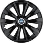 AutoHelix MSA Set 4 Capace Roti, potrivite jantelor de R14, pentru Volkswagen, model delta negru (13983)
