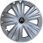 AutoHelix MSA Set 4 capace roti 15 inchi (R15) Glory Gri, Compatibile cu Citroen (4028)