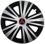AutoHelix MSA Set 4 capace roti Glory Gri-Negru R15, Compatibil Cu Mitsubishi (2525)