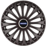 AutoHelix MSA Set 4 Capace Roti 15 inchi (R15) Dino Negru, Compatibile cu Volvo (3988)