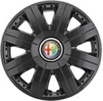 AutoHelix MSA Set 4 capace roti Cosmos Negru R15, pentru gama auto Alfa Romeo (3822)