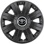 AutoHelix MSA Set 4 Capace Roti 15 inchi (R15) Cosmos Negru, Compatibile cu Toyota (3852)
