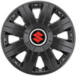 AutoHelix MSA Set 4 Capace Roti 15 inchi (R15) Cosmos Negru, Compatibile cu Suzuki (3851)