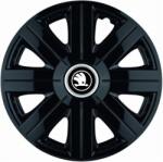 AutoHelix MSA Set 4 Capace Roti Autohelix MSA® potrivite jantelor de 14 inch, pentru Skoda Alb Negru model Cosmos Black (20424)