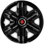 AutoHelix MSA Set 4 capace roti hubcaps fast black R15 Compatibil Cu Suzuki (6950)