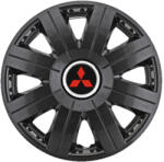 AutoHelix MSA Set 4 Capace Roti 15 inchi (R15) Cosmos Negru, Compatibile cu Mitsubishi (3840)