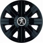 AutoHelix MSA Set 4 Capace Roti, potrivite jantelor de R14, pentru Peugeot, model Cosmos Negru (13566)