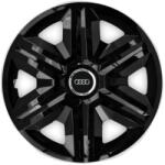AutoHelix MSA Set 4 capace roti Hubcaps fast black R15 Compatibil Cu Audi (6874)