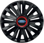 AutoHelix MSA Set 4 capace roti Negre Cu Inel Rosu Royal R14 Compatibil Cu Ford (10804)