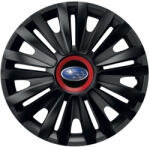 AutoHelix MSA Set 4 capace roti Negre Cu Inel Rosu Royal R16 Compatibil Cu Subaru (10866)