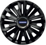 AutoHelix MSA Set 4 capace roti Negre Cu Inel Cromat Royal R15 Compatibil Cu Volvo (10679)