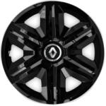 AutoHelix MSA Set 4 capace roti hubcaps fast black R15 Compatibil Cu Renault (6938)