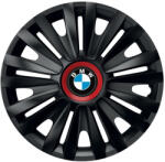 AutoHelix MSA Set 4 capace roti Negre Cu Inel Rosu Royal R14 Compatibil Cu BMW (10786)