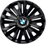 AutoHelix MSA Set 4 capace roti Negre Cu Inel Cromat Royal R16 Compatibil Cu BMW (8986)