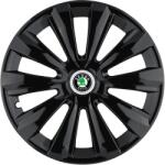 AutoHelix MSA Set 4 Capace Roti, potrivite jantelor de R14, pentru Skoda, model delta negru (13965)