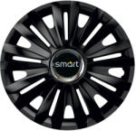 AutoHelix MSA Set 4 capace roti Negre Cu Inel Cromat Royal R14 Compatibil Cu Smart (10660)
