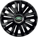 AutoHelix MSA Set 4 capace roti Negre Cu Inel Cromat Royal R15 Compatibil Cu Land Rover (10617)