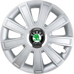 AutoHelix MSA Set 4 Capace Roti, potrivite jantelor de R16, pentru Skoda, model flash cromat (13062)