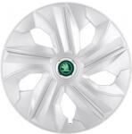 AutoHelix MSA Set 4 Capace Roti potrivite jantelor de 15 inch, pentru Skoda nou verde, model Luna Crom (17749)