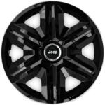 AutoHelix MSA Set 4 capace roti Hubcaps fast black R15 Compatibil Cu Jeep (6905)