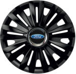 AutoHelix MSA Set 4 capace roti Negre Cu Inel Cromat Royal R14 Compatibil Cu Ford (10604)