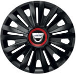 AutoHelix MSA Set 4 capace roti Negre Cu Inel Rosu Royal R14 Compatibil Cu Dacia (10795)