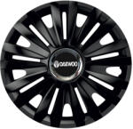 AutoHelix MSA Set 4 capace roti Negre Cu Inel Cromat Royal R15 Compatibil Cu Daewoo (10599)