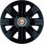 AutoHelix MSA Set 4 Capace Roti, potrivite jantelor de R14, pentru Alfa Romeo, model Cosmos Negru (13525)