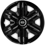 AutoHelix MSA Set 4 capace roti Hubcaps fast black R15 Compatibil Cu Kia (6908)