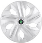 AutoHelix MSA Set 4 Capace Roti, potrivite jantelor de R16, pentru Skoda, model luna cromat (17363)