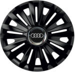 AutoHelix MSA Set 4 capace roti Negre Cu Inel Cromat Royal R16 Compatibil Cu Audi (8983)