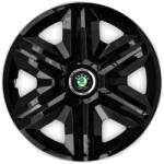 AutoHelix MSA Set 4 capace roti hubcaps fast black R15 Compatibil Cu Skoda (6944)