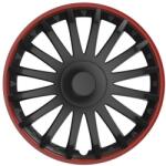 AutoHelix MSA Set 4 Capace Crystal Negru Cu Rama Rosie R16 (AM10295)