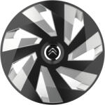 AutoHelix MSA Set 4 Capace Roti, potrivite jantelor de R15, pentru Citroen, model vector black and silver (12898)