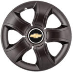 AutoHelix MSA Set 4 Capace Roti 15 inchi (R15) Bis Negru, Compatibile Cu Chevrolet (3212)
