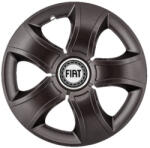 AutoHelix MSA Set 4 Capace Roti 15 inchi (R15) Bis Negru, Compatibile Cu Fiat (3289)