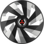 AutoHelix MSA Set 4 Capace Roti, potrivite jantelor de R16, pentru Mitsubishi, model vector black and silver (12941)