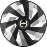 AutoHelix MSA Set 4 Capace Roti, potrivite jantelor de R15, pentru Chevrolet, model vector black and silver (12895)