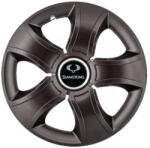 AutoHelix MSA Set 4 Capace Roti 15 inchi (R15) Bis Negru, Compatibile Cu SsangYong (3430)