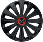 AutoHelix MSA Set 4 capace roti Negre Cu Inel Rosu Trend R16 Compatibil Cu Mazda (10926)
