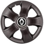 AutoHelix MSA Set 4 Capace Roti 15 inchi (R15) Bis Negru, Compatibile Cu Renault (3411)