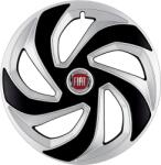AutoHelix MSA Set 4 capace roti Rex Gri-Negru R15 Compatibil Cu Fiat (3007)