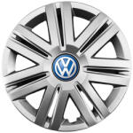 AUTO HELIX MSA Set 4 Capace Roti 14 inchi (R14) Compatibile Cu Volkswagen, Model - 203, Sigla Albastra (203VwAlbastru)