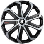 AutoHelix MSA Set 4 Capace Roti Evo Gri-Negru R16, pentru Skoda Nou Alb-Negru (23220)